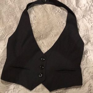 Black halter vest
